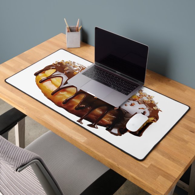SlipperyJoe's decadent donut covered thick glossy  Desk Mat (Office 2)