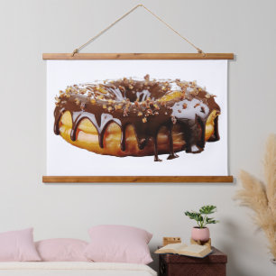 SlipperyJoe's decadent donut covered thick glossy  Hanging Tapestry