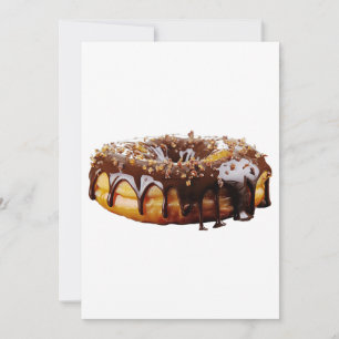 SlipperyJoe's decadent donut covered thick glossy Holiday Card