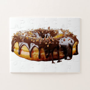 SlipperyJoe's decadent donut covered thick glossy  Jigsaw Puzzle