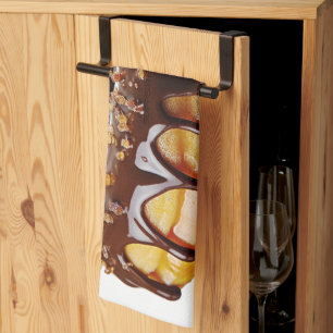 SlipperyJoe's decadent donut covered thick glossy  Kitchen Towel
