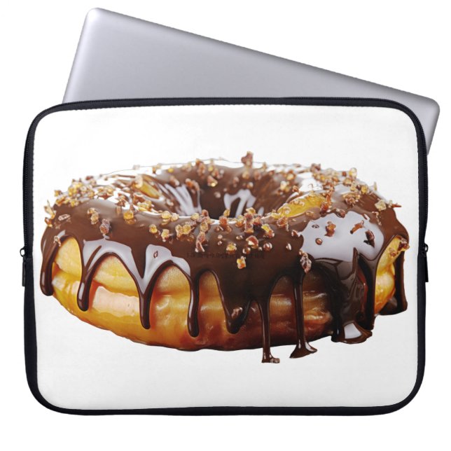 SlipperyJoe's decadent donut covered thick glossy  Laptop Sleeve (Front)