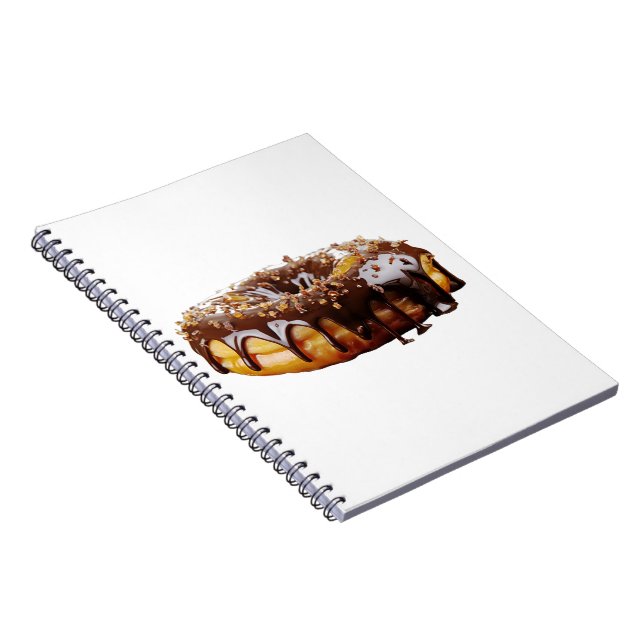 SlipperyJoe's decadent donut covered thick glossy  Notebook (Right Side)