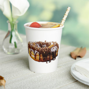 SlipperyJoe's decadent donut covered thick glossy Paper Cups