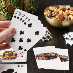 SlipperyJoe's decadent donut covered thick glossy Playing Cards