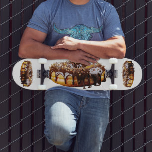 SlipperyJoe's decadent donut covered thick glossy  Skateboard