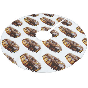 SlipperyJoe's decadent doughnut covered thick glos Brushed Polyester Tree Skirt