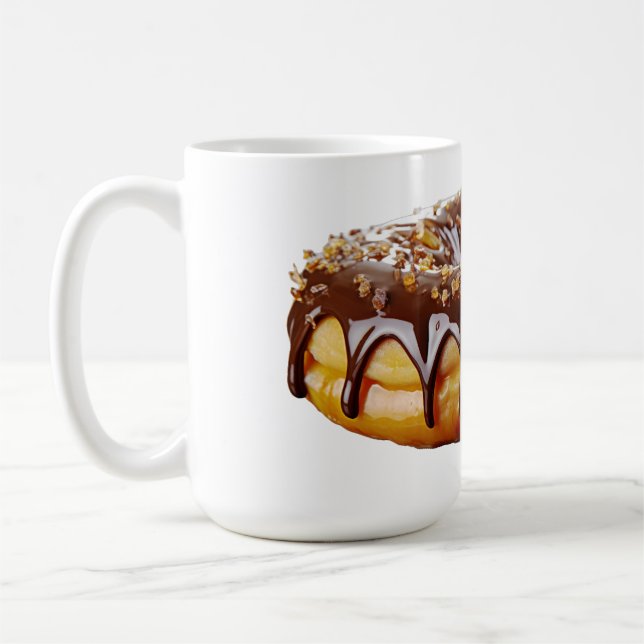 SlipperyJoe's decadent doughnut covered thick glos Coffee Mug (Left)