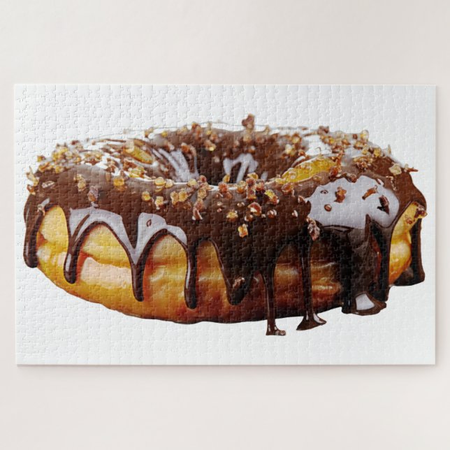 SlipperyJoe's decadent doughnut covered thick glos Jigsaw Puzzle (Horizontal)