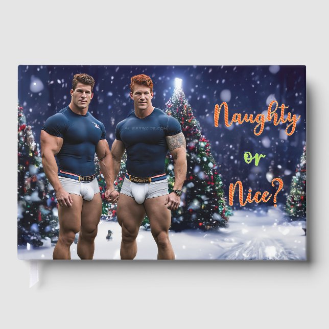 SlipperyJoe's decorated snow-covered Christmas tre Guest Book (Front)