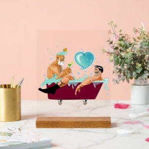 SlipperyJoe's deux gays hommes aiment la baignoire