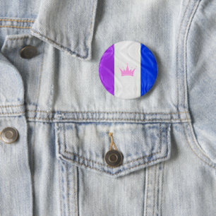 SlipperyJoe's drag culture pride flag purple spiri 2 Inch Round Button