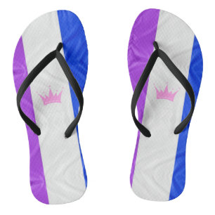 SlipperyJoe's drag culture pride flag purple spiri Flip Flops