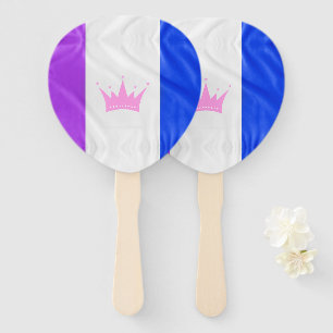 SlipperyJoe's drag culture pride flag purple spiri Hand Fan