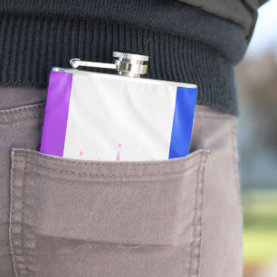 SlipperyJoe's drag culture pride flag purple spiri Hip Flask