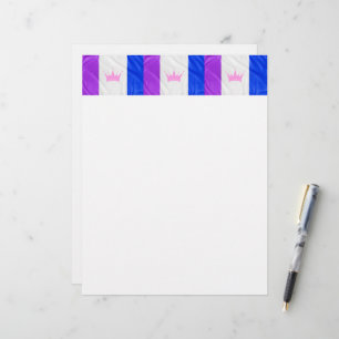 SlipperyJoe's drag culture pride flag purple spiri Letterhead