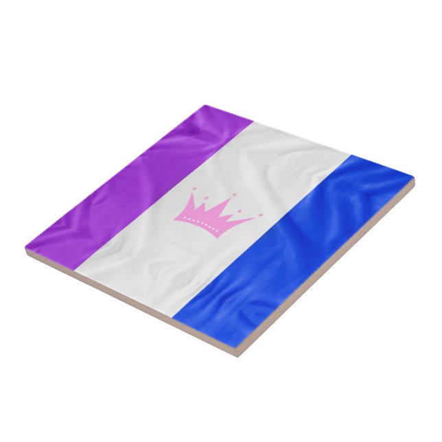 SlipperyJoe's drag culture pride flag purple spiri Tile (Side)