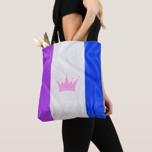 SlipperyJoe's drag culture pride flag purple spiri Tote Bag