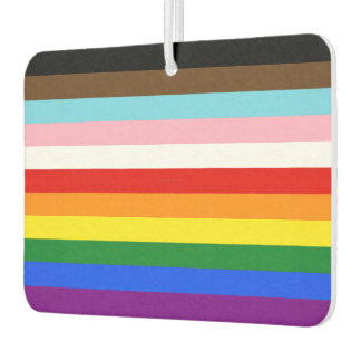 SlipperyJoe's Eleven Stripe Pride Flag blends Phil Air Freshener
