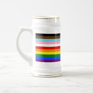 SlipperyJoe's Eleven Stripe Pride Flag blends Phil Beer Stein