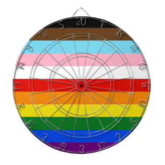 SlipperyJoe's Eleven Stripe Pride Flag blends Phil Dartboard