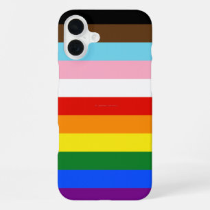 SlipperyJoe's Eleven Stripe Pride Flag blends Phil iPhone 16 Plus Case