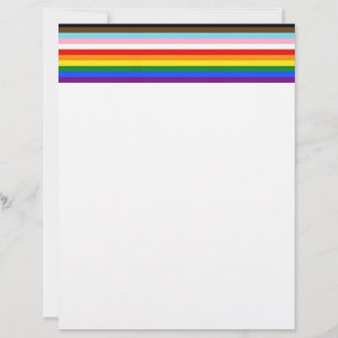 SlipperyJoe's Eleven Stripe Pride Flag blends Phil Letterhead