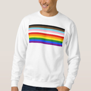 SlipperyJoe's Eleven Stripe Pride Flag blends Phil Sweatshirt