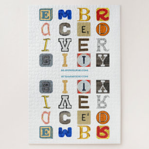 SlipperyJoe's embraces diversity cut-out letters c Jigsaw Puzzle