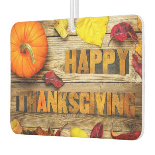 SlipperyJoe's festive Happy Thanksgiving scene bri Air Freshener