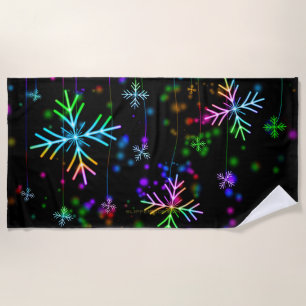 SlipperyJoe's festive lively Christmas atmosphere  Beach Towel