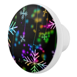 SlipperyJoe's festive lively Christmas atmosphere Ceramic Knob