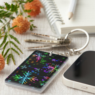 SlipperyJoe's festive lively Christmas atmosphere Keychain