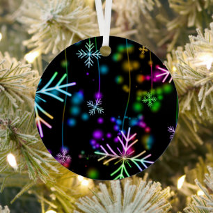 SlipperyJoe's festive lively Christmas atmosphere Metal Ornament