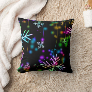 SlipperyJoe's festive lively Christmas atmosphere Throw Pillow