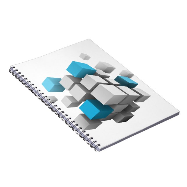 SlipperyJoe's floating cluster of cubes size varie Notebook (Right Side)