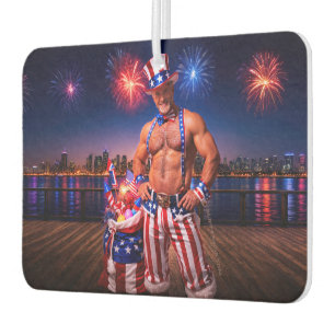 SlipperyJoe's Fourth of July celebration bare hair Air Freshener