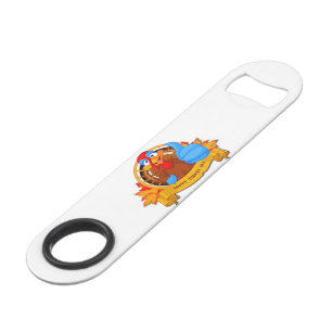 SlipperyJoe's fun cartoon-style Thanksgiving desig Bar Key