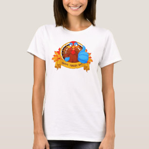 SlipperyJoe's fun cartoon-style Thanksgiving desig T-Shirt