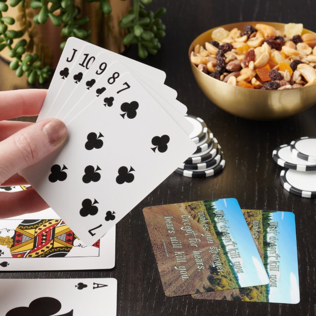 SlipperyJoe's funny saying dirt road gravel forest Playing Cards (In Situ)