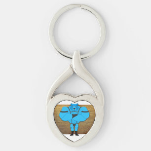 SlipperyJoe's gay muscle bear cartoon thong leathe Keychain