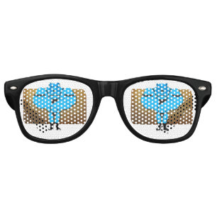 SlipperyJoe's gay muscle bear cartoon thong leathe Retro Sunglasses