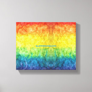 SlipperyJoe's gay pride flag rainbow colours tie-d Canvas Print