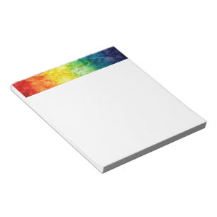 SlipperyJoe's gay pride flag rainbow colours tie-d Notepad