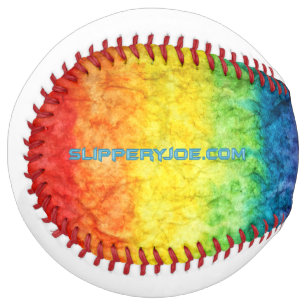SlipperyJoe's gay pride flag rainbow colours tie-d Softball