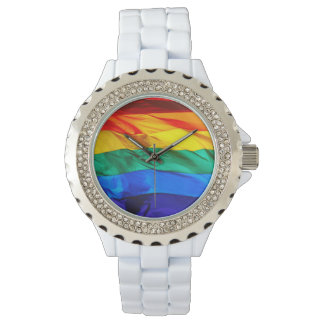 SlipperyJoe's gay pride flag waving pride colours Watch