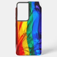 SlipperyJoe's gay pride flag waving red orange yel