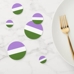SlipperyJoe's genderqueer pride flag colours non-b Confetti