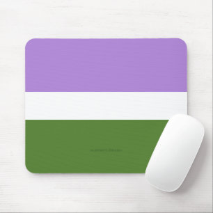 SlipperyJoe's Genderqueer Pride Flag colours Non-b Mouse Pad