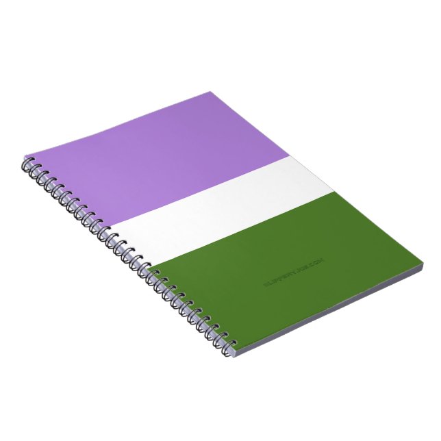 SlipperyJoe's Genderqueer Pride Flag colours Non-b Notebook (Right Side)